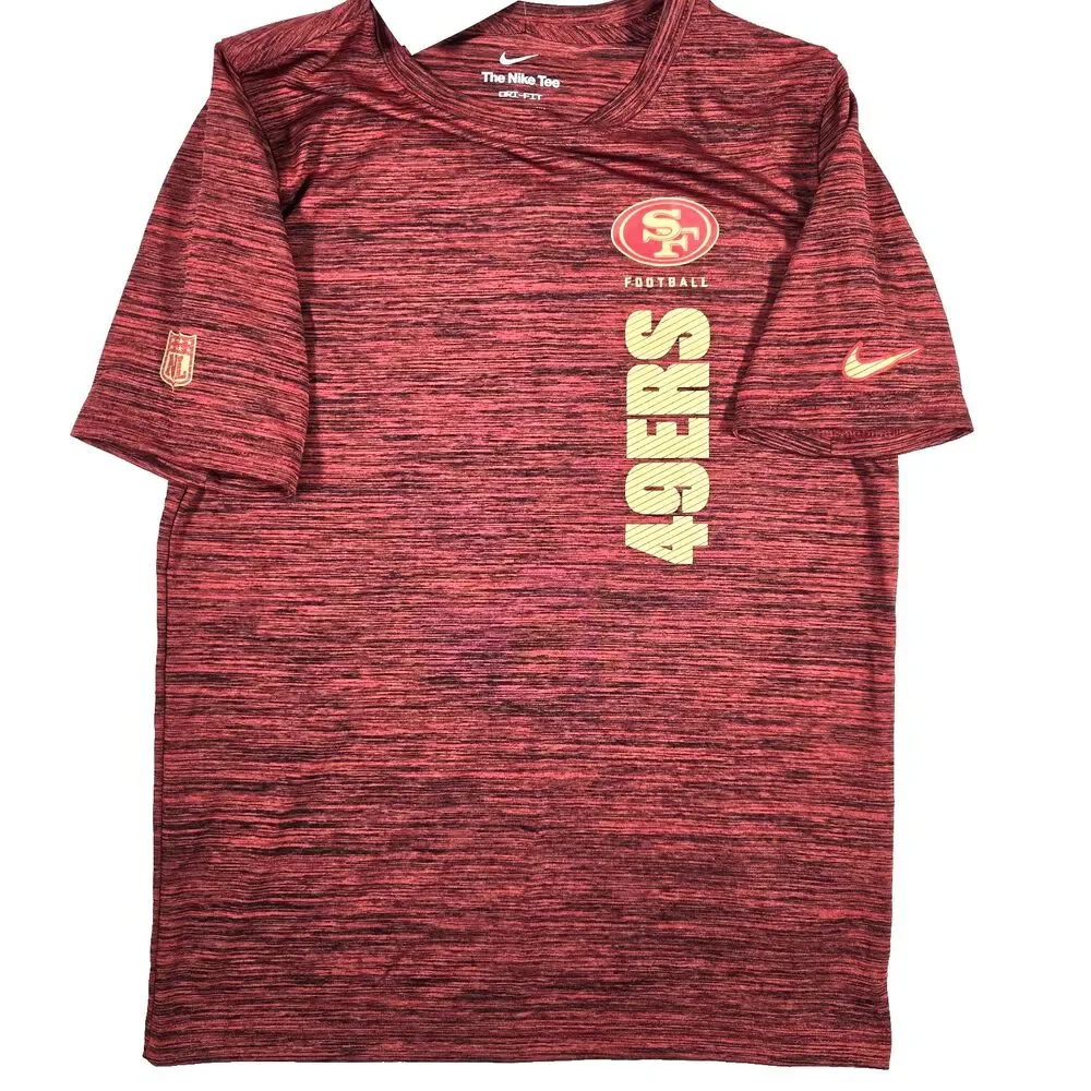 Nike San Francisco 49ers T-Shirt Youth Medium 10/12 NFL On Field Dri-Fit New